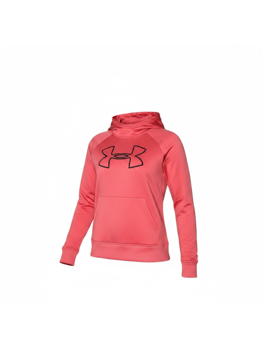 Women's Under Armour Hoodie Sweatshirt Size S Orange Black Logo